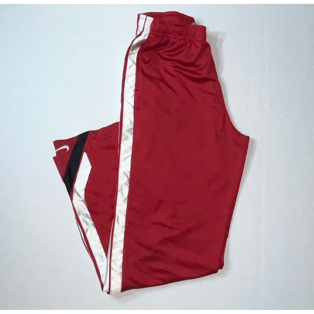 Vintage Nike Track Pants Boys XL Red White‎ Side Stripe 18-20 Athletic Joggers